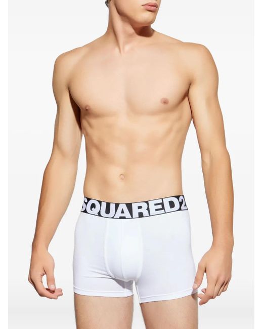 DSquared² White Logo-Band Boxers for men