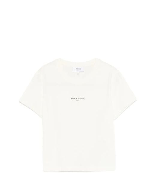 Maison Kitsuné White Logo T-Shirt