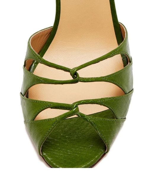 Francesco Russo Green 95Mm Risioi5 Cut-Out Stiletto Sandals
