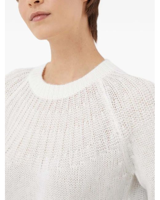Joop! White Open-Knit Sweater