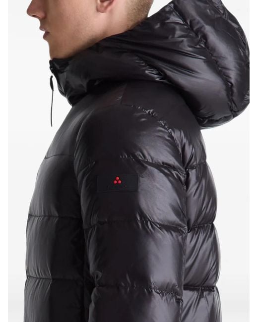 Peuterey Black Doudoune Matelassée Honova À Capuche for men