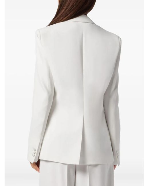 Philipp Plein White Dame Double-Breasted Blazer