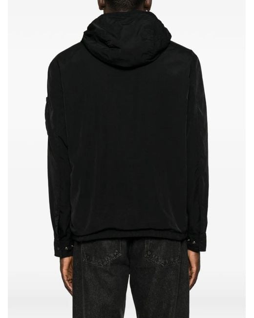 C P Company Black Lens Hooded Jacket for men