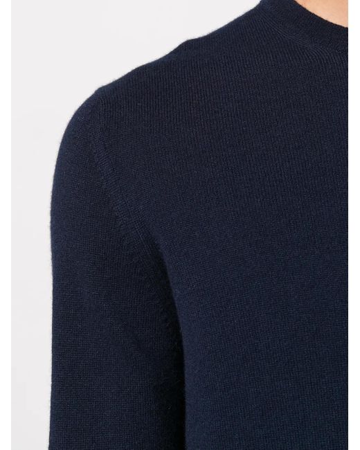 Pringle of Scotland Blue Round Neck Fine Knit Jumper for men