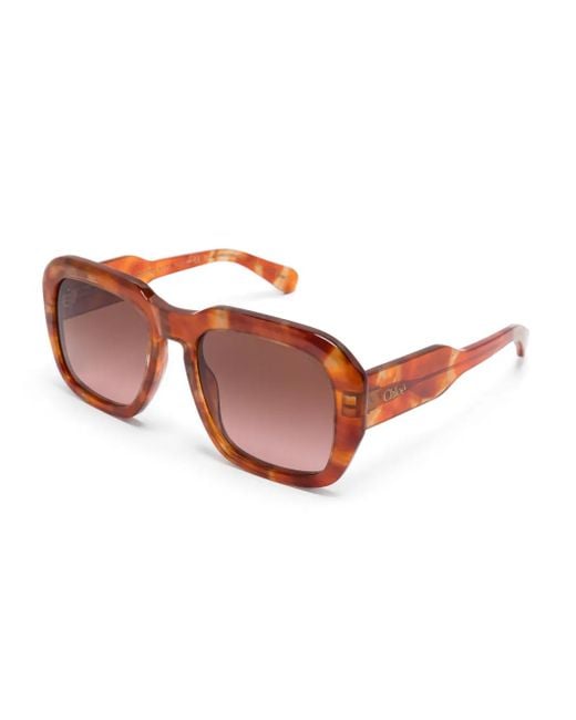 Chloé Pink Oversize-Frame Sunglasses