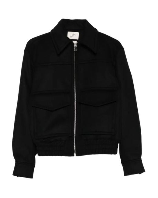 Chaqueta Cila con bolsillos con solapa y cremallera BITE STUDIOS de color Black