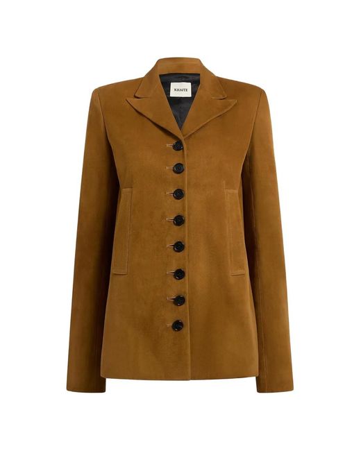 Khaite Brown Suede Jacket