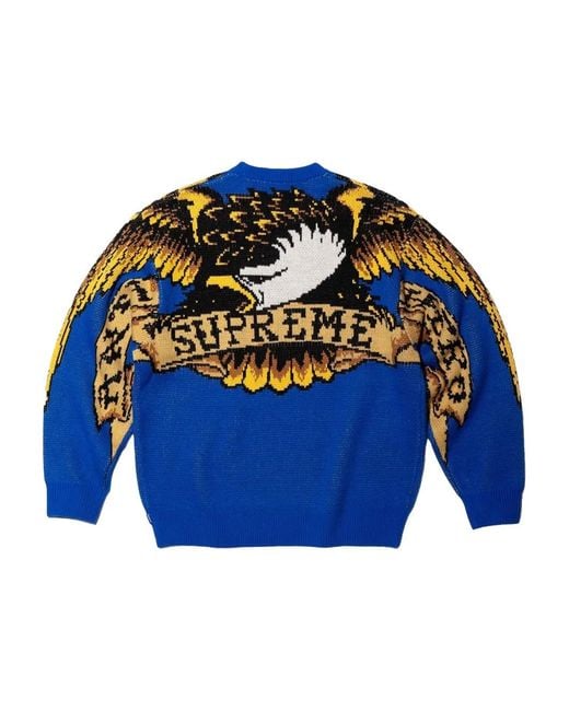 Supreme Blue Antihero Eagle Sweater for men