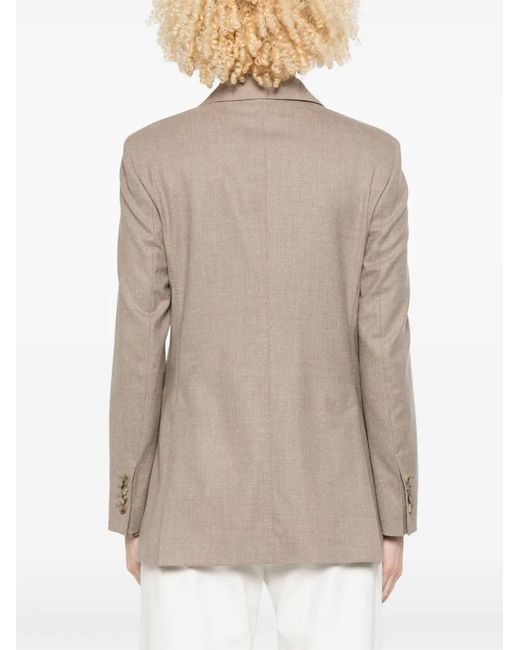 Max Mara Natural Double-Breasted Blazer