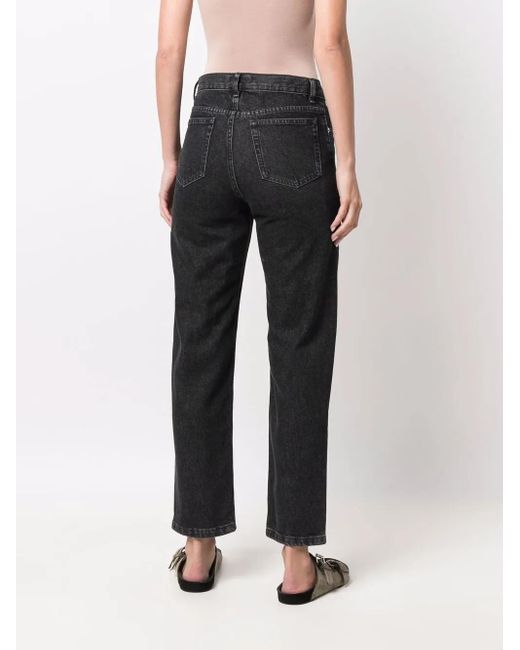 A.P.C. Blue Mid-Rise Straight-Leg Denim Jeans
