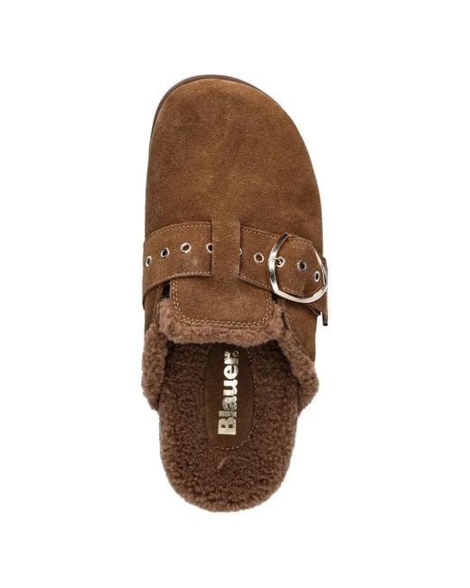 Blauer Brown Glade Buckle-Strap Loafers