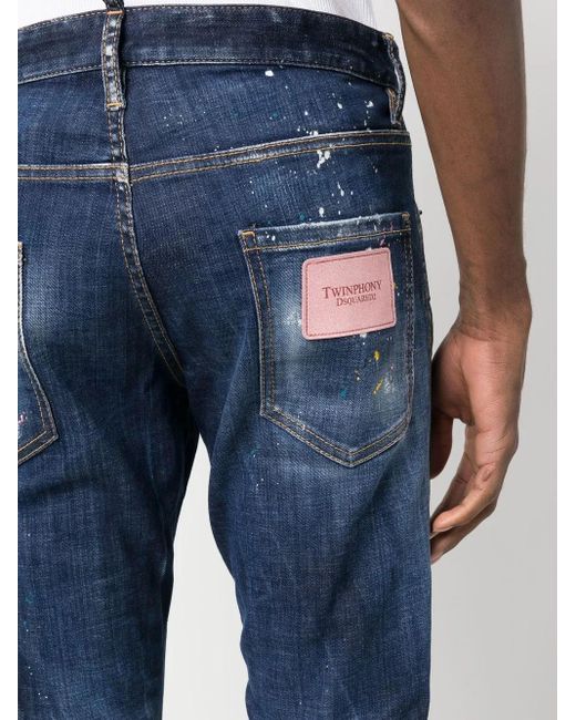 DSquared² Blue Mid Rise Jeans for men