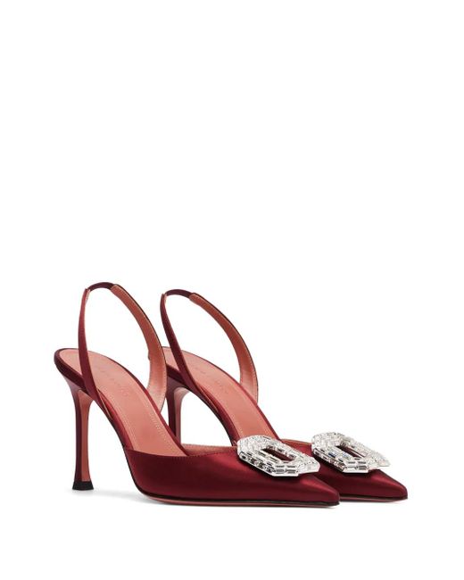 AMINA MUADDI Red 90Mm Camelia Pumps