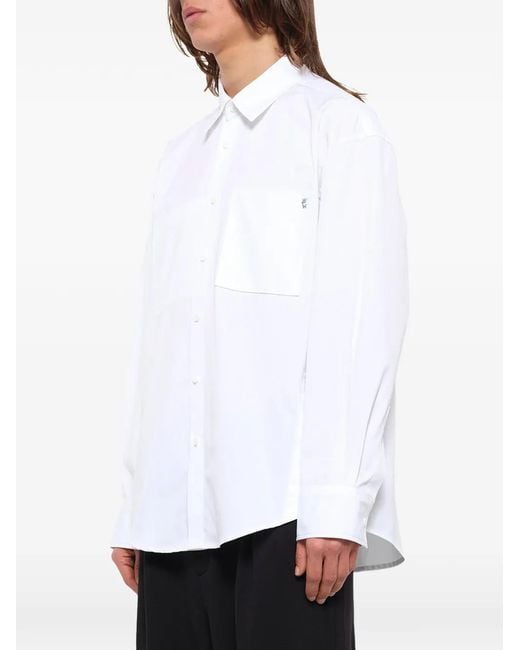 Wooyoungmi White Patch-Pocket Long-Sleeve Shirt for men
