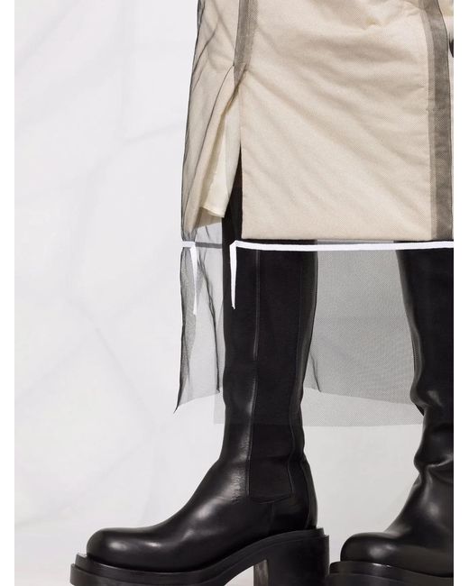 Maison Margiela Multicolor Panelled Tulle-Overlay Dress