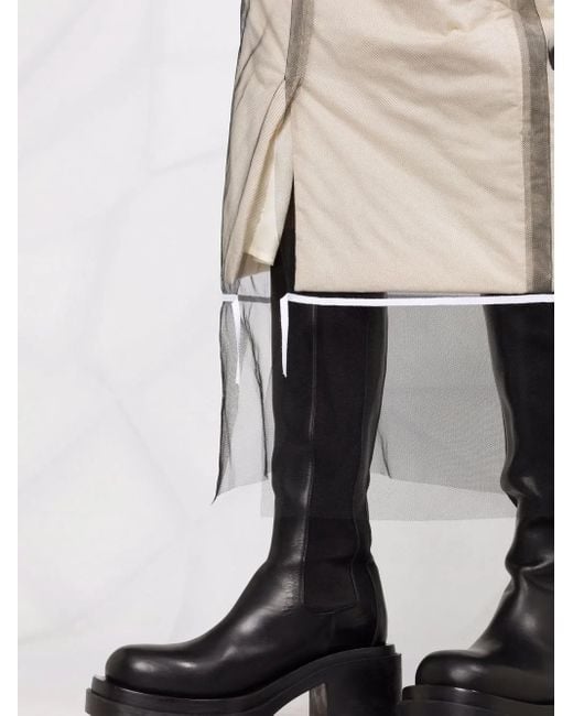 Maison Margiela Multicolor Panelled Tulle-Overlay Dress
