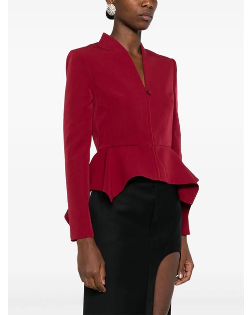 Roland Mouret Red Peplum Jacket