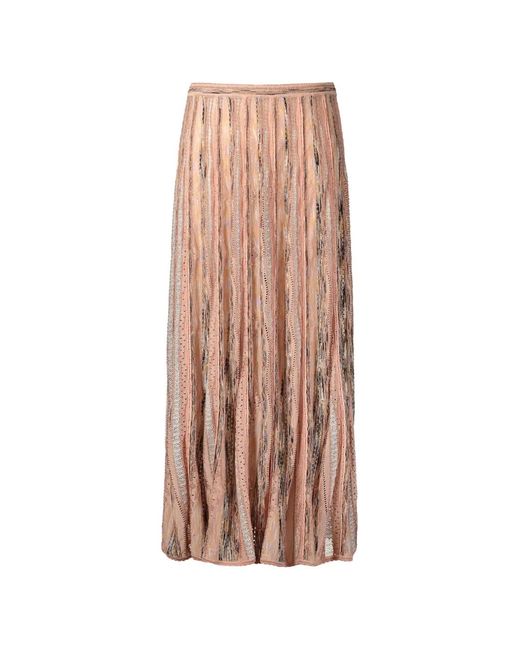 Ulla Johnson Pink Jupe Rayée En Maille