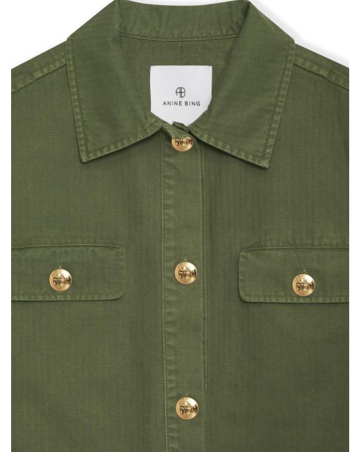 Anine Bing Green Corey Military Jacket