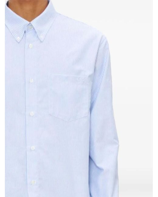 A.P.C. White A. P.C. Striped Button-Down Shirt for men
