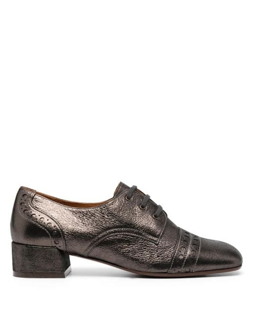 Chie Mihara Brown Ikane Perforated-Detail Oxford Shoes