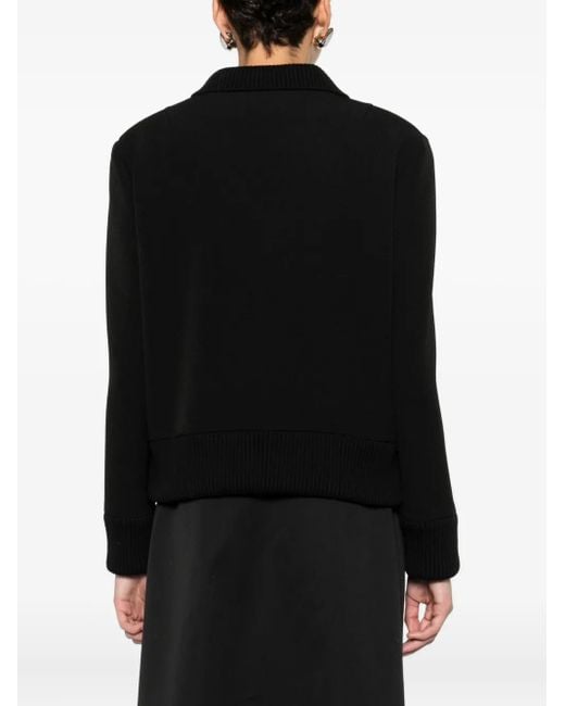 Vivetta Black Reißverschluss-Jacke mit Schleifendetail