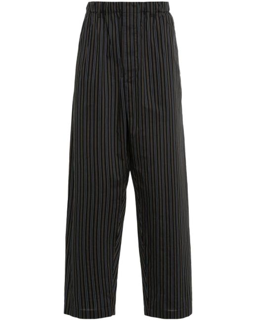 Lemaire Black Drawstring-fastening Trousers for men