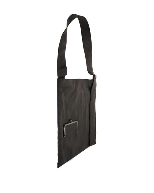 Discord Yohji Yamamoto Black Clasp Shoulder Bag