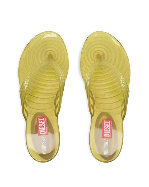 DIESEL Metallic X Melissa Sculptural Flip-Flops