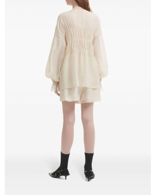 B+ AB プリーツ ショートパンツ セット Natural