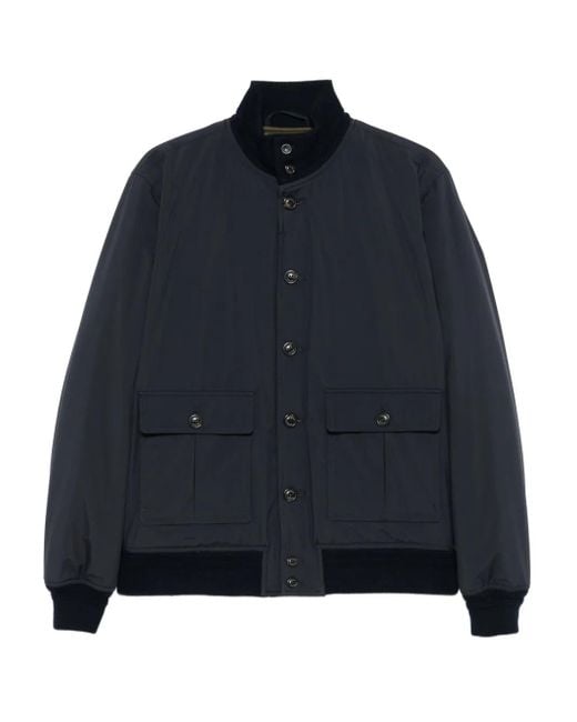 Valstar Blue Button-Fastening Flap-Pocket Jacket for men