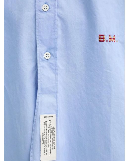 Bluemarble Blue Button-Cuff Shirt for men