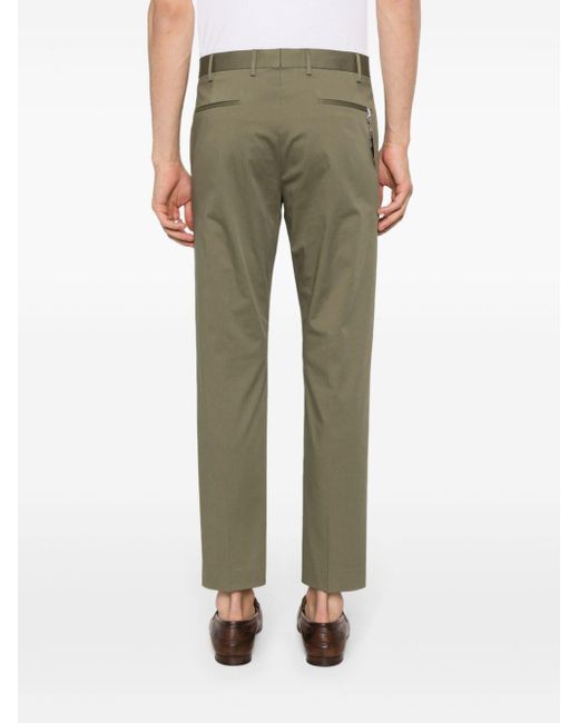 PT Torino Green Slim-cut Chino Trousers for men