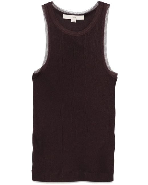 Remain Purple Mesh-Edge Tank Top