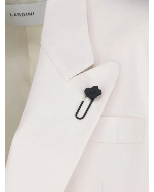 Lardini White Double-Breasted Blazer