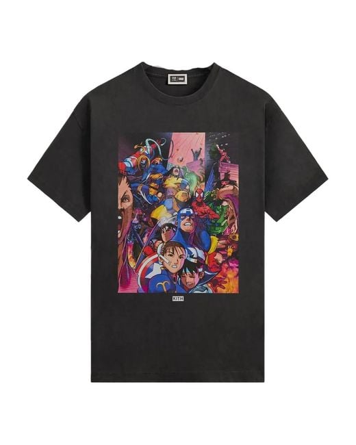 Kith Black Heroes Vs. Street Fighter Vintage "Marvel Vs. Capcom" T-Shirt for men
