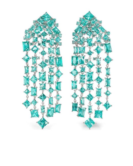 Anabela Chan Blue 18Kt Paraiba Cascade Earrings