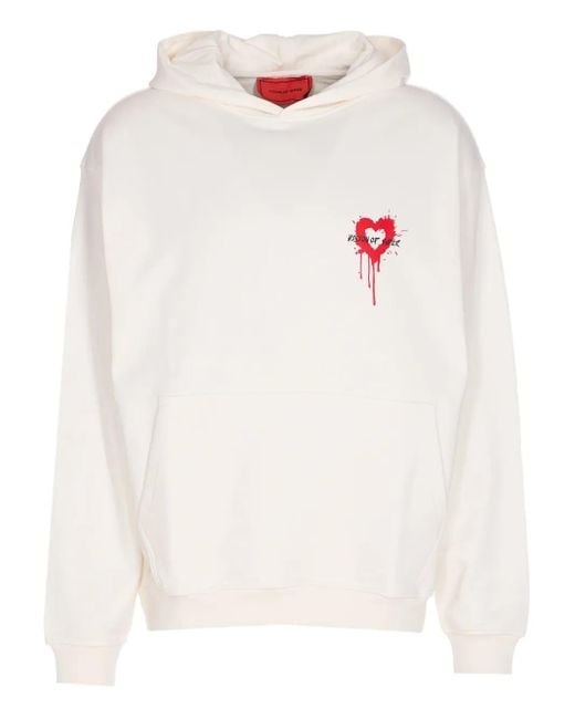 Vision Of Super Hoodie Met Hartprint in het White voor heren