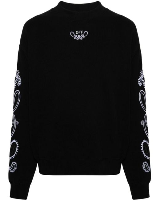 Off-White c/o Virgil Abloh Black Off- Bandana Arrow Sweatshirt for men