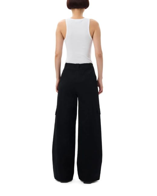 Ganni Black Wide-Leg Trousers