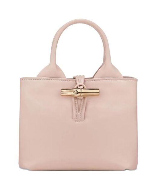 Borsa Tote Le Roseau Mini di Longchamp in Pink