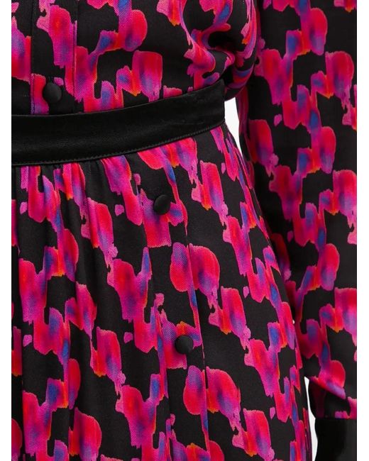 La Petite Francaise Purple Jovial Printed Midi Skirt