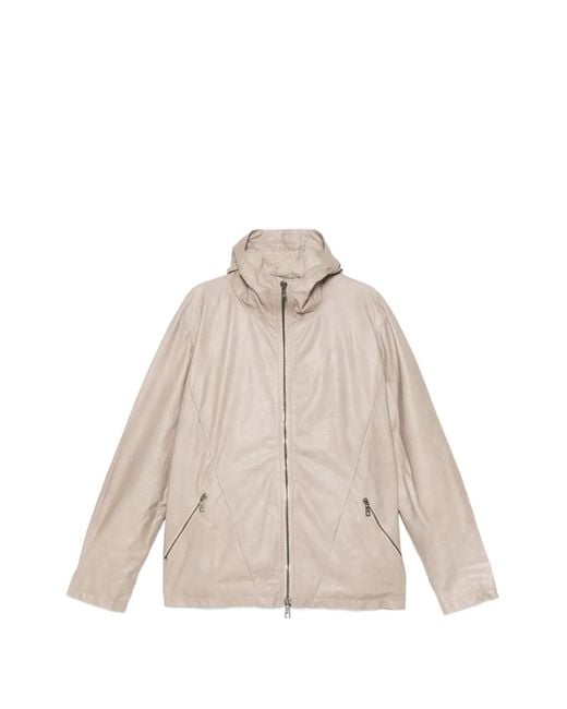 Giorgio Brato Natural Leather Hooded Jacket for men