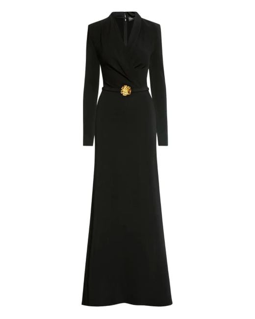 Oscar de la Renta フローラル ドレス Black