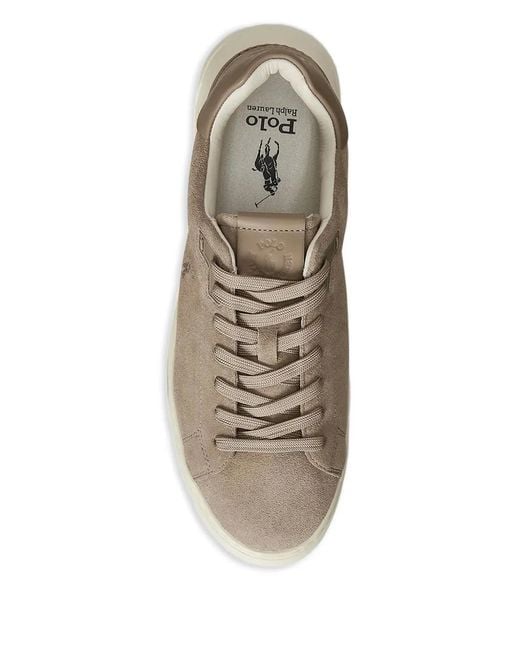 Polo Ralph Lauren Brown Lace-Up Logo-Detail Sneakers for men