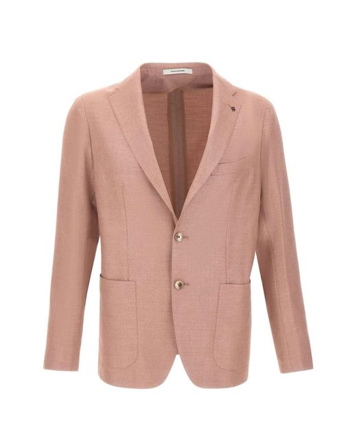 Tagliatore Pink Patch Pocket Single-Breasted Blazer for men