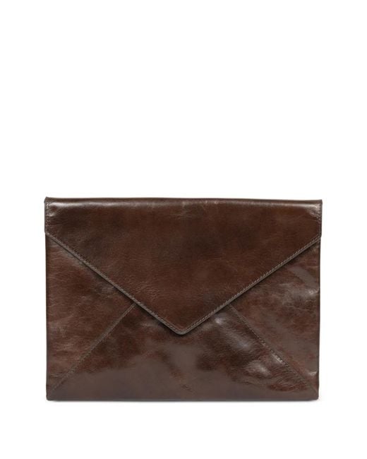Dries Van Noten Brown Leather Clutch Bag for men