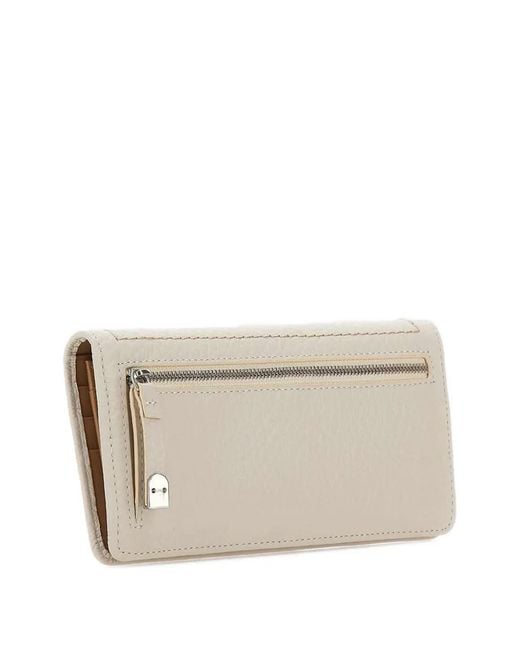 Gianni Chiarini Natural Bubble Contrast-Stitch Leather Wallet
