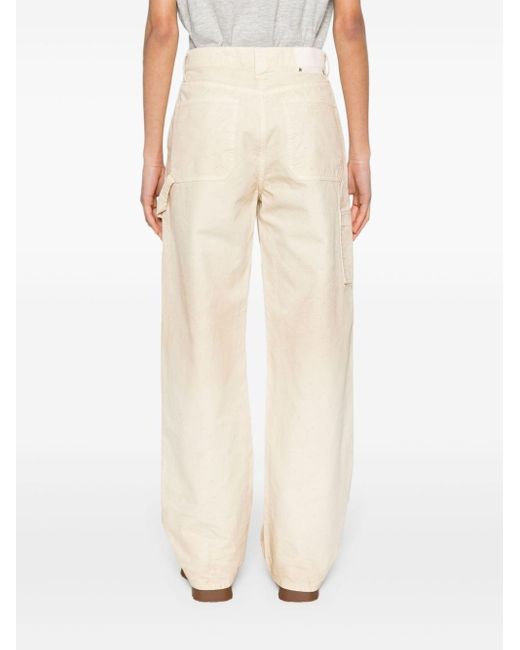 Pantalones anchos de talle alto Golden Goose Deluxe Brand de color Natural