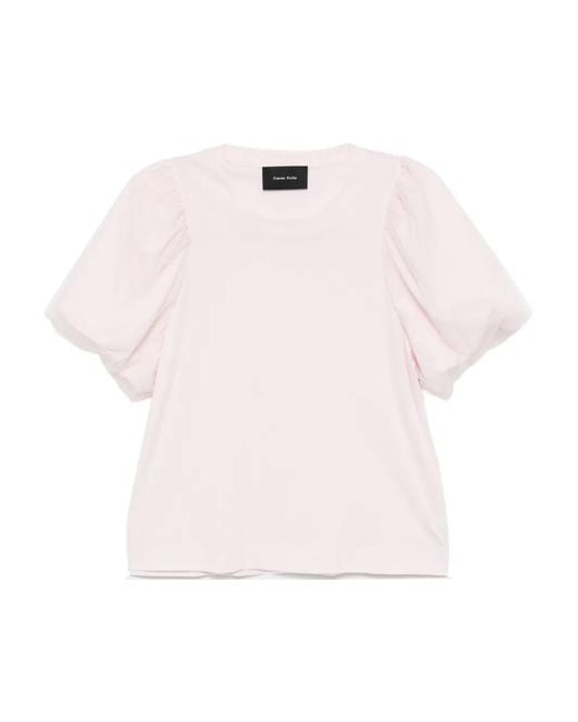 Simone Rocha Pink Cotton T-Shirt